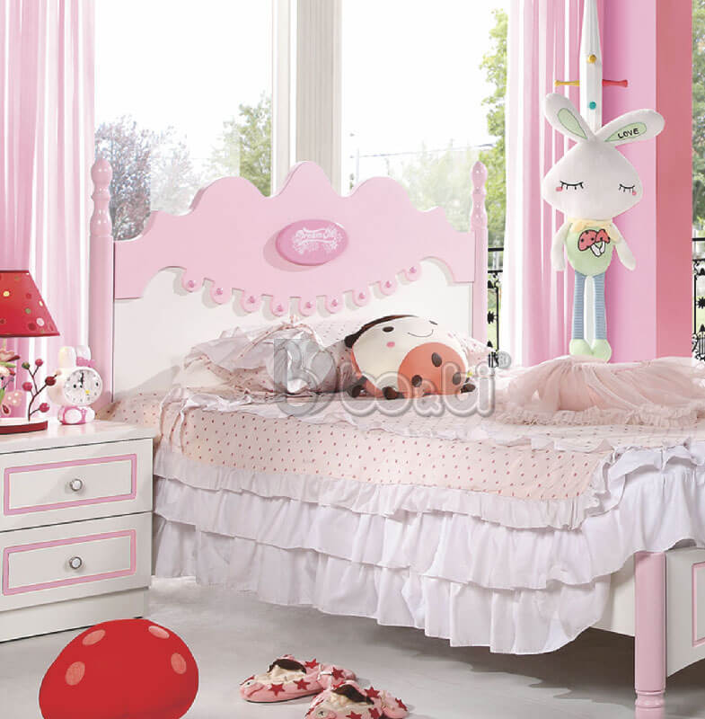 Giường ngủ cho bé gái màu hồng dễ thương BB BABY968G-3